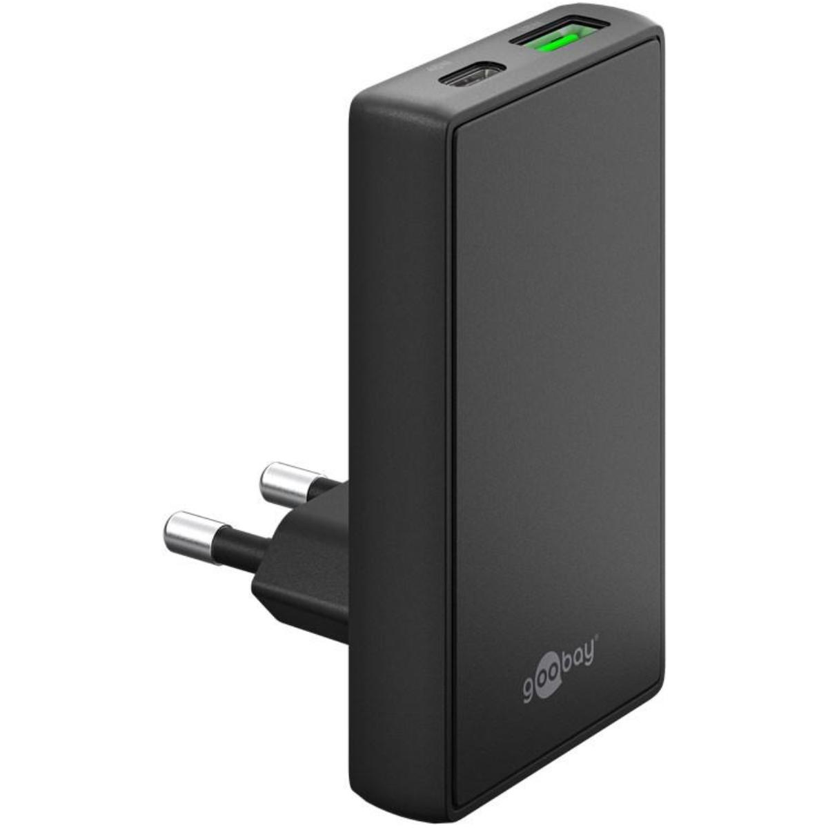 45W Platte USB-C Oplader - GaN Power Delivery en Quick Charge