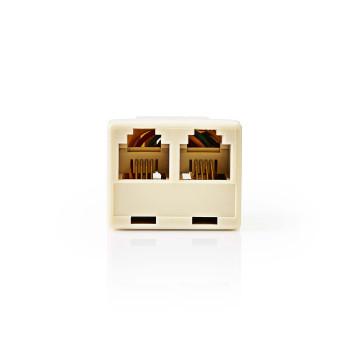 Telecom Splitter RJ11 Female 2x RJ11 (4/6) Female ABS Ivoor Doos - Nedis
