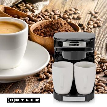 Compact Koffiezetapparaat 2 Porseleinen kopjes 0,25 l 450 W - Butler