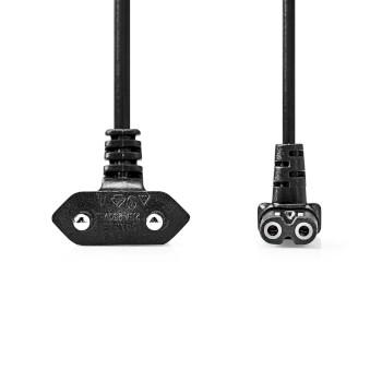 Stroomkabel Euro Male IEC-320-C7 90 Gehoekt 90 Gehoekt - Nedis