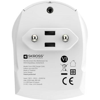 Reisadapter Europa-USB Ongeaard - Skross