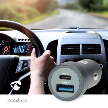 Autolader 48 W 1.5 / 2.0 / 3.0 A Outputs: 2 Poorttype: USB-A / - Nedis