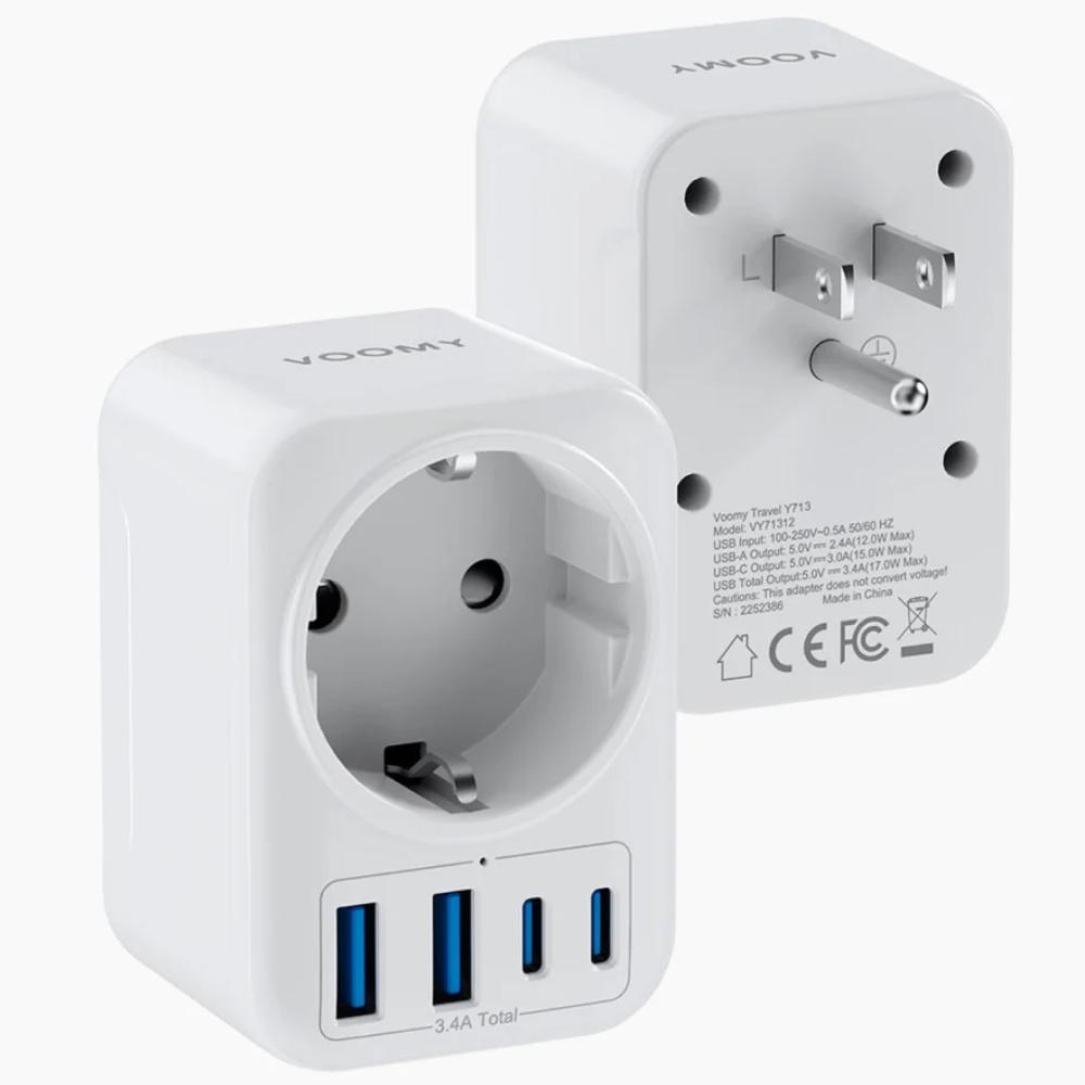 300 W EU-stekkeradapter, spanningsomvormer, 300 W vermogenstransformator, AC 220 V naar 110 V, zwart (EU-stekker