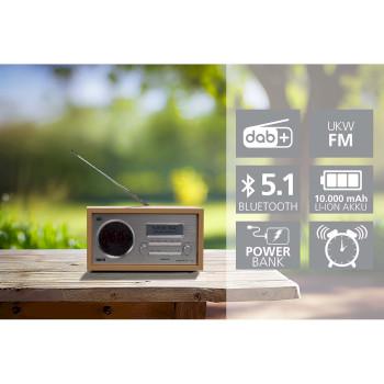 DABMAN 30 Mobiele DAB+ / FM-radio Hout - Imperial