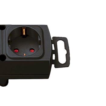 Comfort-Line Plus stekkerdoos met platte stekker 6-voudig Zwart 2.00 m - Brennenstuhl