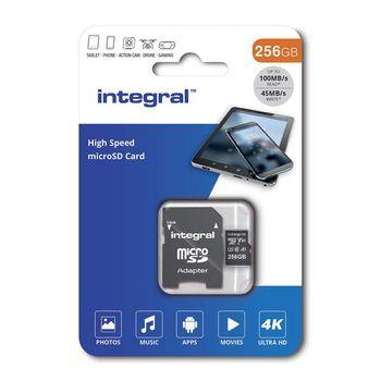 256 GB High Speed microSDHC/XC V30 UHS-I U3-geheugenkaart - Integral