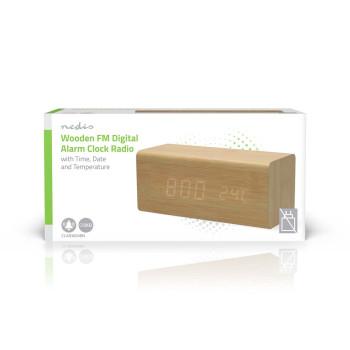 Wekkerradio LED USB-C™ Female FM Snoozefunctie Slaaptimer - Nedis