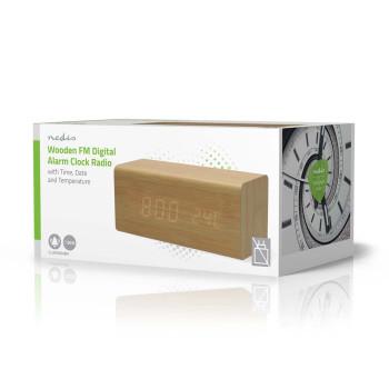 Wekkerradio LED USB-C™ Female FM Snoozefunctie Slaaptimer - Nedis