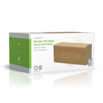 Wekkerradio LED USB-C™ Female FM Snoozefunctie Slaaptimer - Nedis