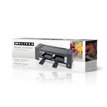 Raclette / Gourmetstel 2 Personen 400 W 23 x 10 cm Anti-aanbaklaag - MELISSA