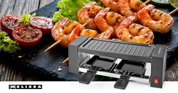 Raclette / Gourmetstel 2 Personen 400 W 23 x 10 cm Anti-aanbaklaag - MELISSA