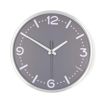 Wandklok Diameter: 300 mm Aluminium Stille beweging Metaal - Nedis