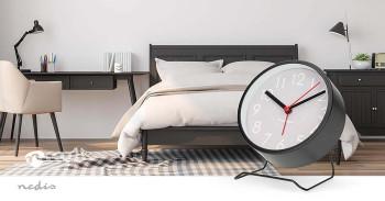 Analoge Tafelklok Snoozefunctie Stil uurwerk Zwart - Nedis