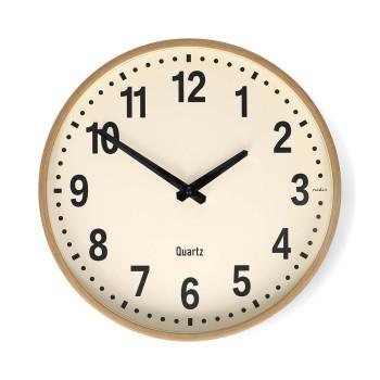 Wandklok Diameter: 300 mm Kunststof Stille beweging Hout - Nedis