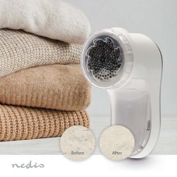 Pluizenverwijderaar Ingebouwde Lithium-Ion Kleding / Textile Wit - Nedis