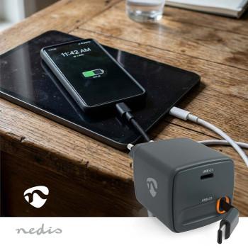 Oplader Met intrekbare kabel 30 W GaN PD3.0 30W 1.5 / 2.0 / 2.5 - Nedis