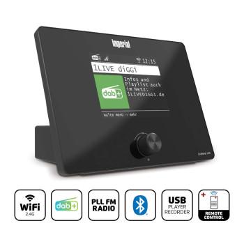 Compacte hybride radio (internet, DAB+, FM-hifituner) met Bluetooth®. - Imperial