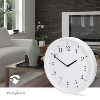 Wandklok Diameter: 360 mm ABS Stille beweging Wit - Nedis