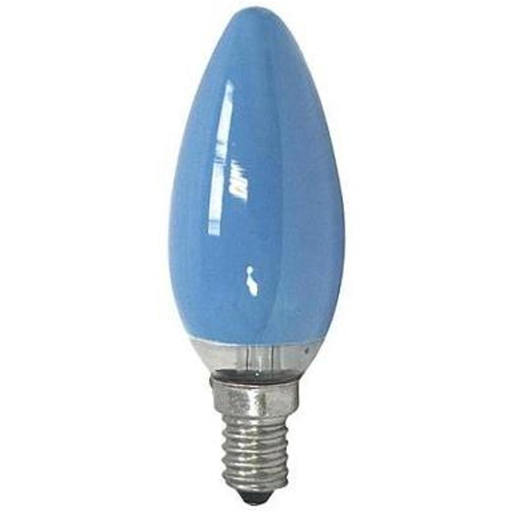 E14 Gloeilamp - 25W BLAUW - Lamptype: Gekleurde Kaarslamp Lampvoet: E14 Lamp Vermogen: 25 Voltage: 110-240 Volt