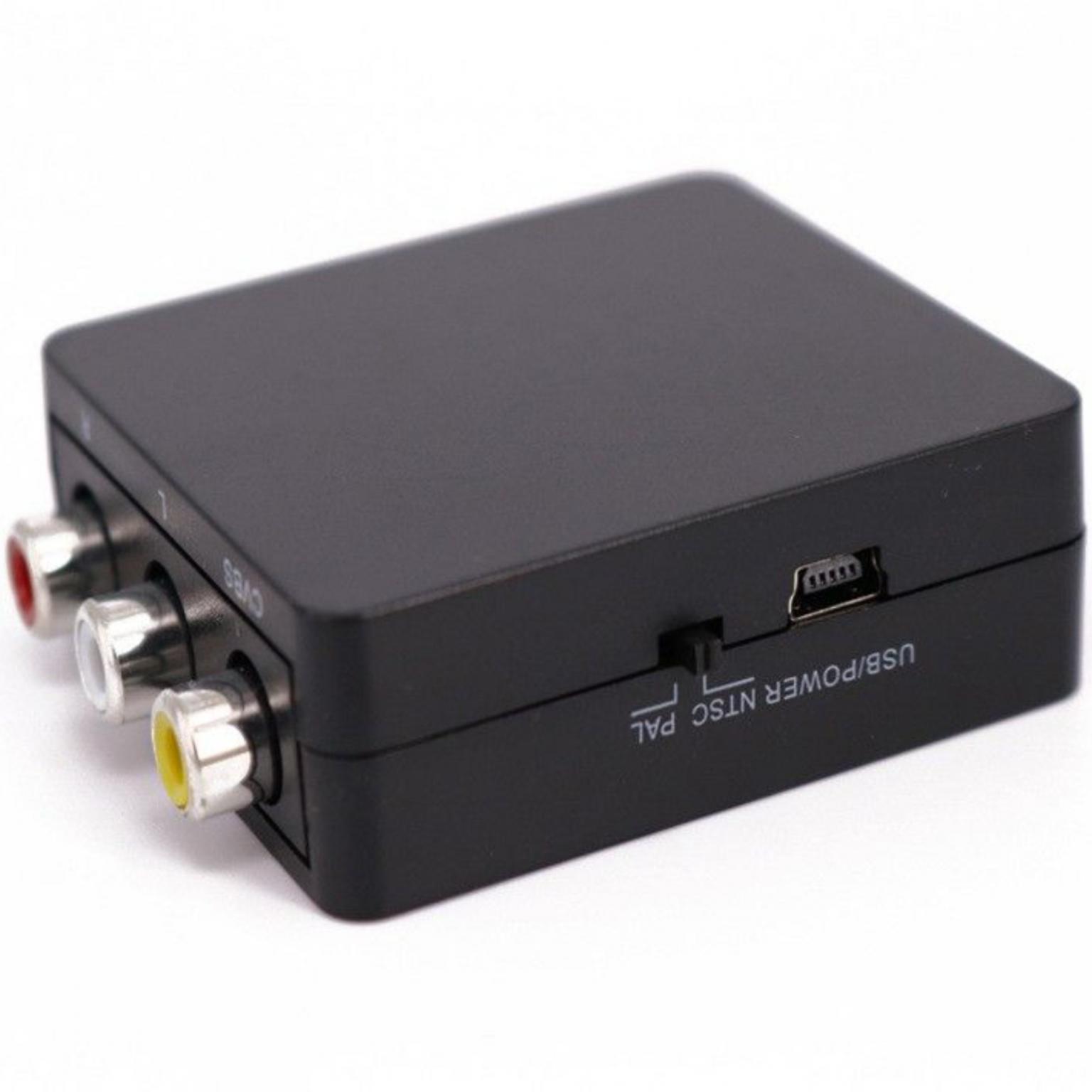 Composiet naar HDMI Omvormer - RGB naar HDMI - Full HD 60Hz - Zwart