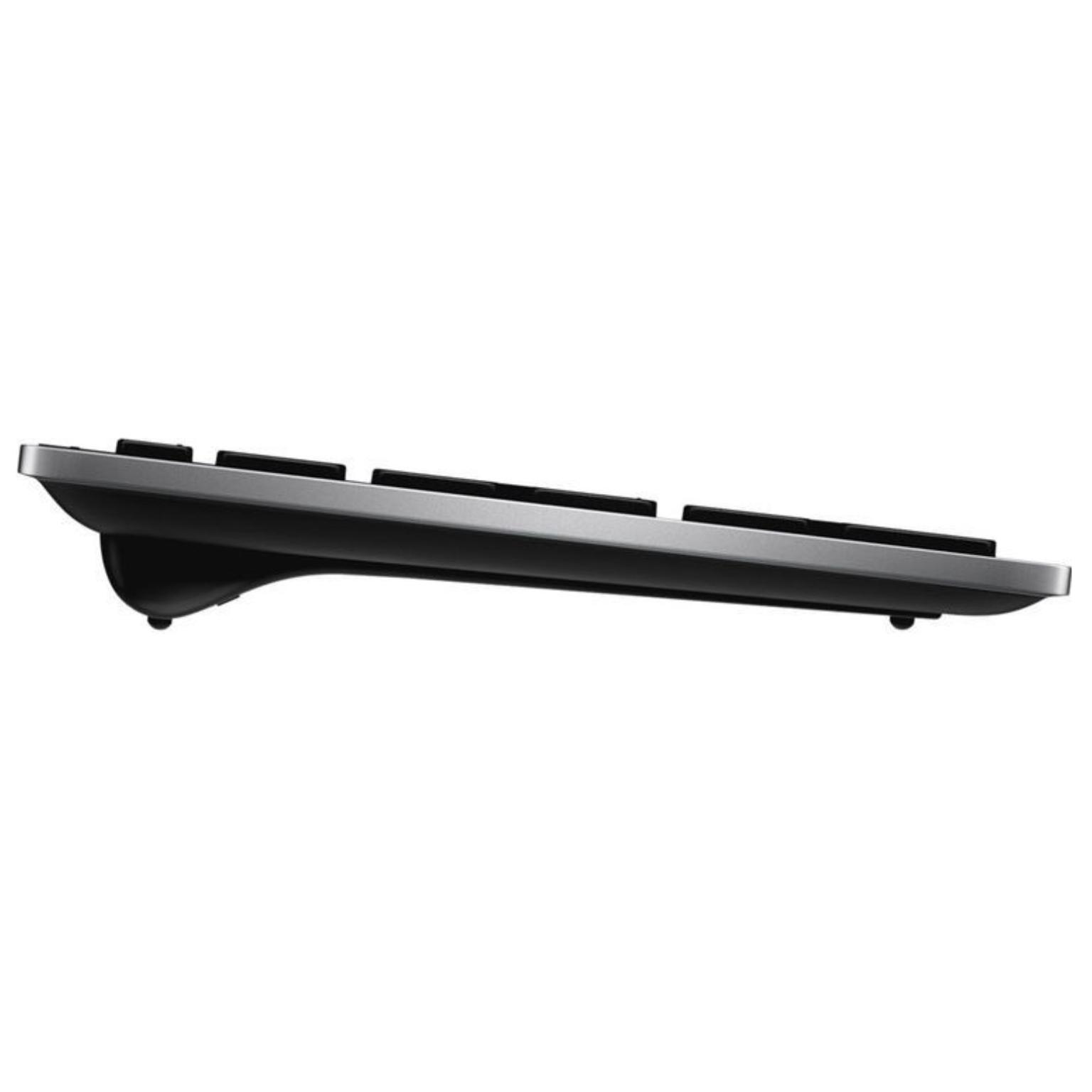 Hama Toetsenbord muis set draadloos WKM-550 (multi-device 2,4 GHz via USB- ontvanger 2 x Bluetooth voor PC, laptop, tablet, 10 m bereik, Duitse QWERTZ-lay-out, stil, werkt op batterijen) zwart