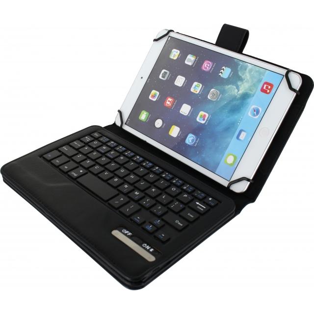 Tablet hoesje met toetsenbord - Universeel - 7 t/m 8 inch - Tablet - Universele Beschermhoes met toetsenbord, Geschikt voor: Tablets 7 t/m 8 inch, Imitatieleder, Merk: Xccess Bluetooth Stand Case, Bluetooth toetsenbord, Kleur: Zwart.