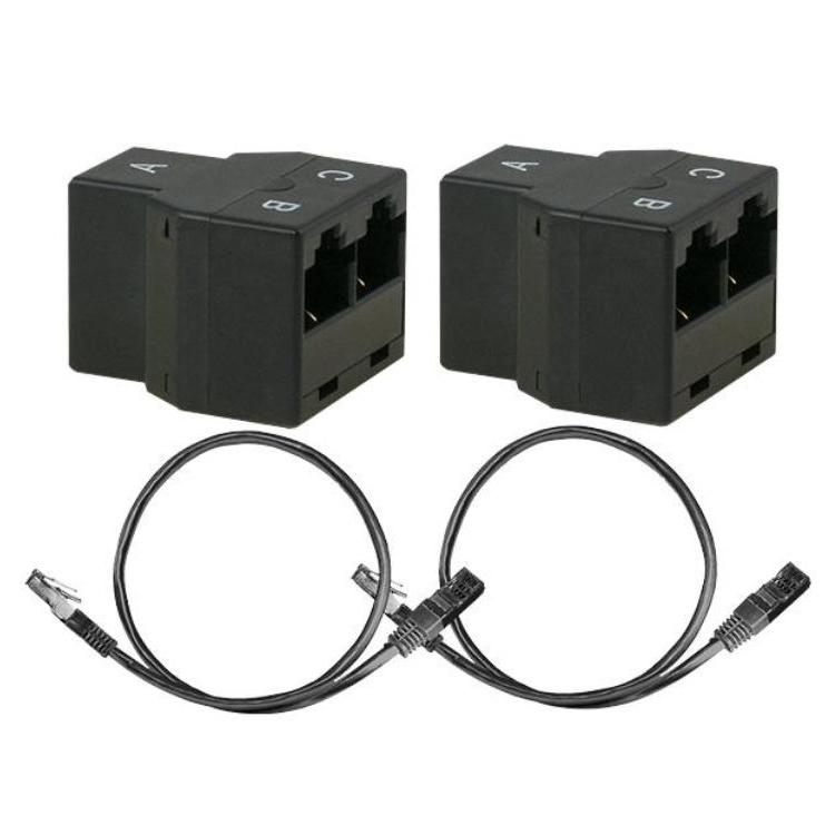 UTP splitter UTP splitter, Geschikt voor Cat 5e/Cat 6 poorten, Incl