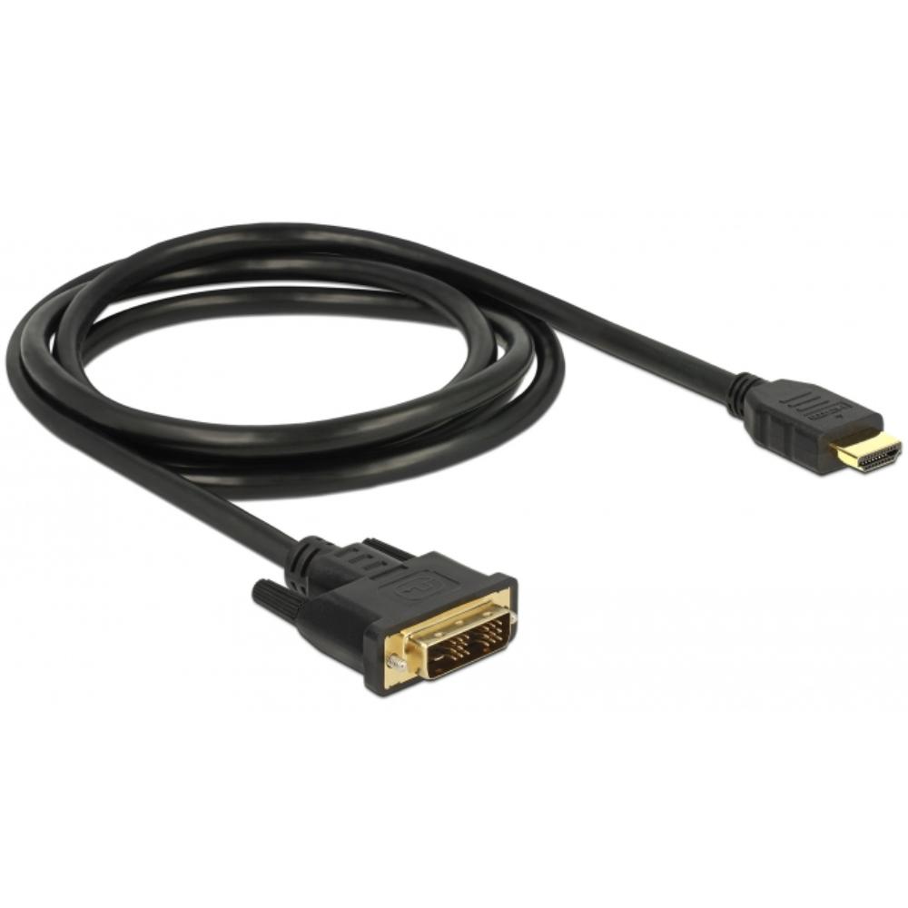 DVI HDMI kabel DVI HDMI Kabel Zwart, Extra tot 1920 x 1200 60