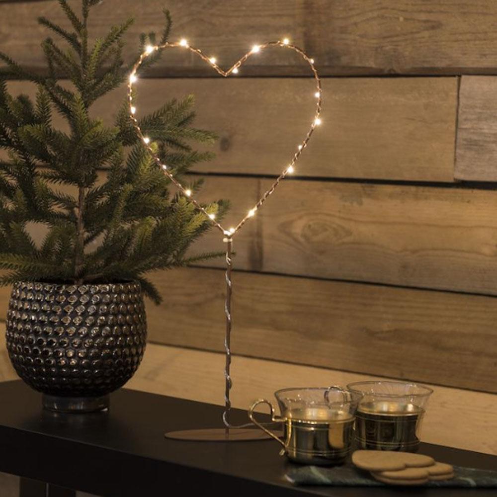 Kerstverlichting hart Type LED Warm wit, Toepassing Binnen