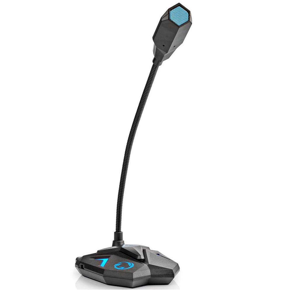 Desktop GamingMicrofoon Flexibele Nek USB MuteKnop 3,5 mm