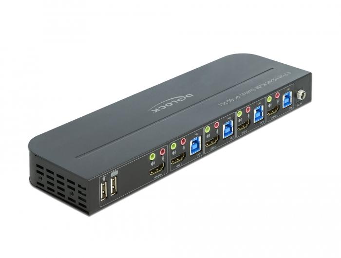 Delock HDMI KVM Switch 4K 60 Hz mit USB 3.0 und Audio Dieser KVM